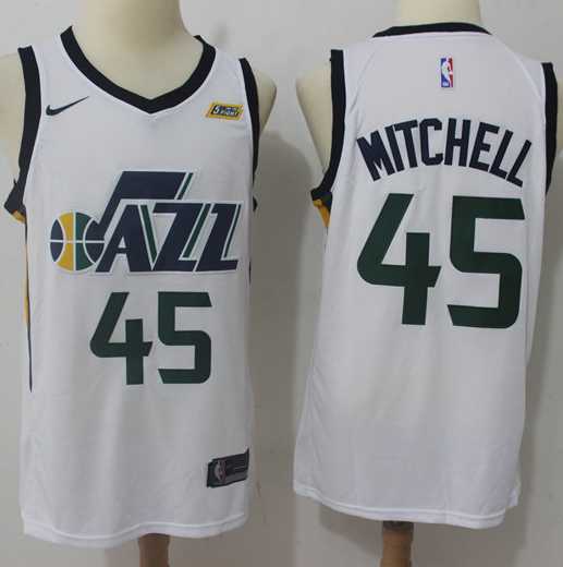 Nike Utah Jazz #45 Donovan Mitchell White NBA Swingman Association Edition Jersey