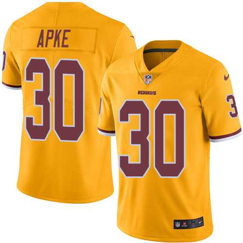 Nike Washington Redskins #30 Troy Apke Gold Men's Stitched NFL Limited Rush Jersey