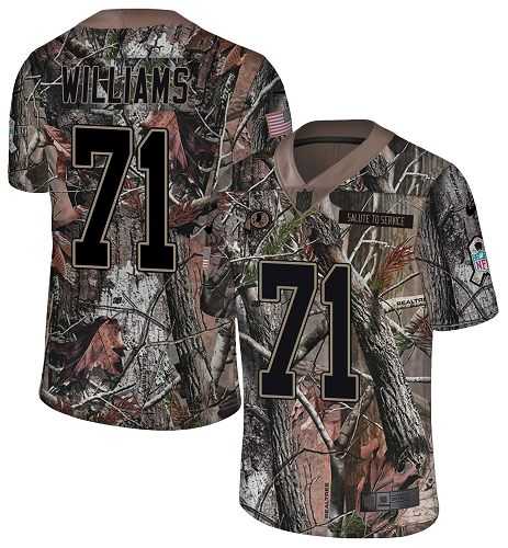 Nike Washington Redskins #71 Trent Williams Camo Men's Stitched NFL Limited Rush Realtree Jersey