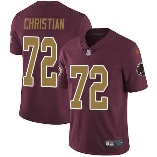 Nike Washington Redskins #72 Geron Christian Burgundy Red Alternate Men's Stitched NFL Vapor Untouchable Limited Jersey