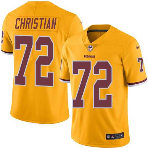 Nike Washington Redskins #72 Geron Christian Gold Men's Stitched NFL Limited Rush Jersey Nike Washington Redskins #72 Geron Christian Gold Men's Stitched NFL Limited Rush Jersey