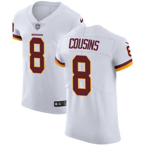 Nike Washington Redskins #8 Kirk Cousins White Men's Stitched NFL Vapor Untouchable Elite Jersey