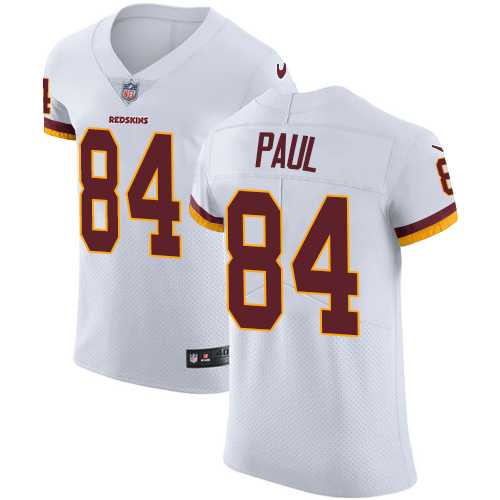Nike Washington Redskins #84 Niles Paul White Men's Stitched NFL Vapor Untouchable Elite Jersey