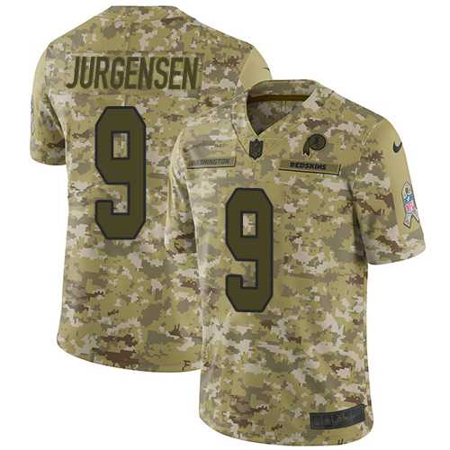 Nike Washington Redskins #9 Sonny Jurgensen Camo Men's Stitched NFL Limited 2018 Salute To Service Jersey