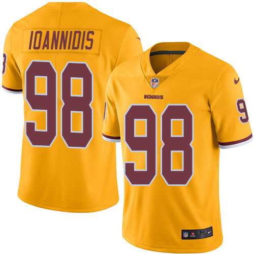 Nike Washington Redskins #98 Matt Ioannidis Gold Men's Stitched NFL Limited Rush Jersey