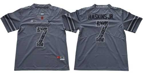 Ohio State Buckeyes #7 Dwayne Haskins Jr Gray New Alternate Legend Limited Stitched NCAA