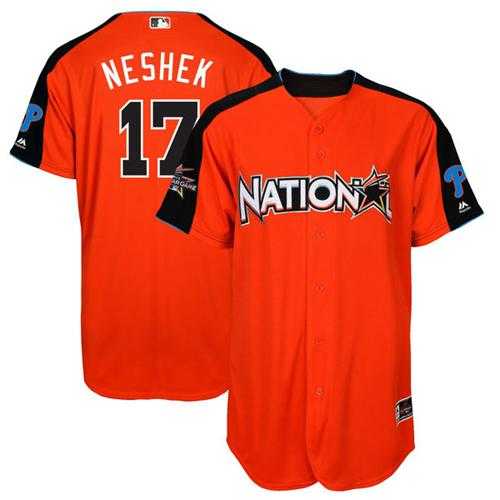 Philadelphia Phillies #17 Pat Neshek Orange 2017 All-Star National League Stitched MLB Philadelphia Phillies #17 Pat Neshek Orange 2017 All-Star National League Stitched MLB