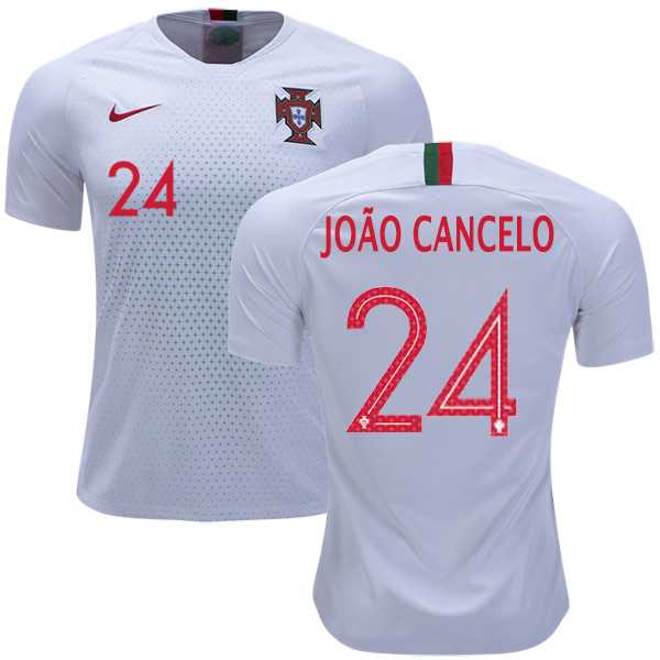 Portugal #24 Joao Cancelo Away Soccer Country Jersey