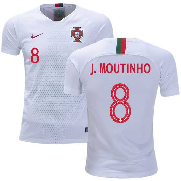 Portugal #8 J.Moutinho Away Kid Soccer Country Jersey