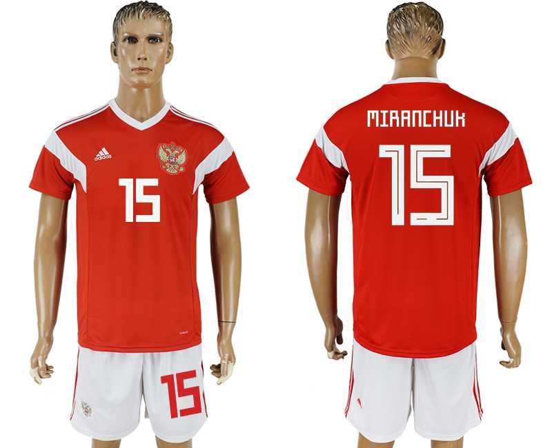 Russia #15 MIRANCHUK Home 2018 FIFA World Cup Soccer Jersey