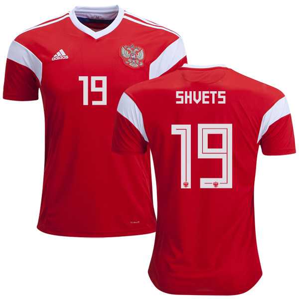 Russia #19 Shvets Home Soccer Country Jersey