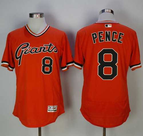 San Francisco Giants #8 Hunter Pence Orange Flexbase Authentic Collection Cooperstown Stitched MLB
