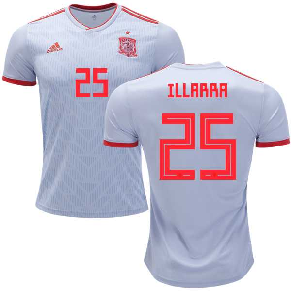 Spain #25 Illarra Away Soccer Country Jersey