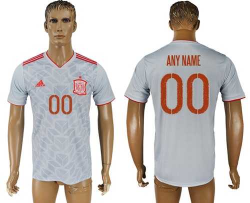 Spain Personalized Away Soccer Country Jersey