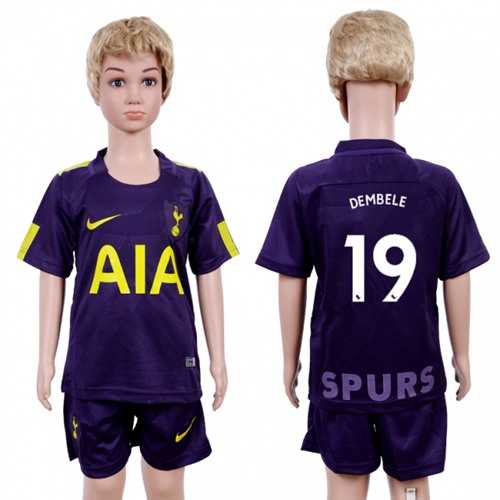 Tottenham Hotspur #19 Dembele Sec Away Kid Soccer Club Jersey