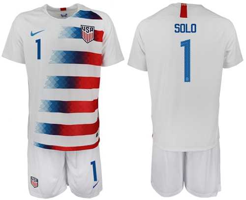 USA #1 Solo Home Soccer Country Jersey