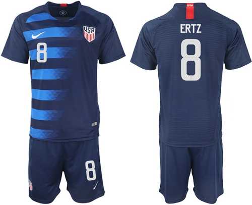 USA #8 Ertz Away Soccer Country Jersey