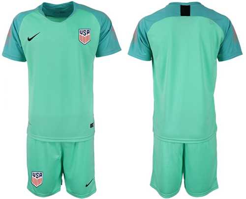 USA Blank Green Goalkeeper Soccer Country Jersey