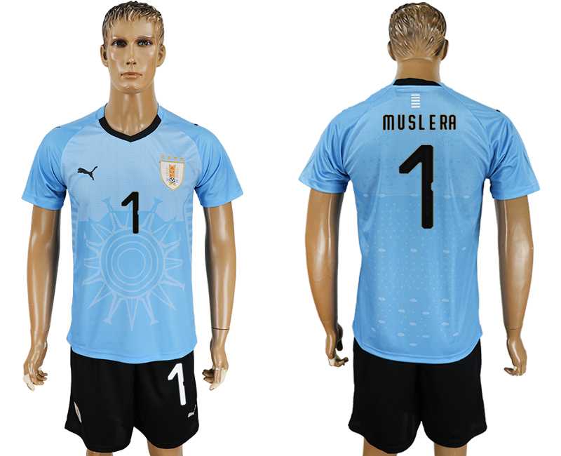 Uruguay #1 MUSLERA Home 2018 FIFA World Cup Soccer Jersey