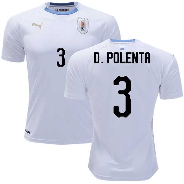 Uruguay #3 D.Polenta Away Soccer Country Jersey