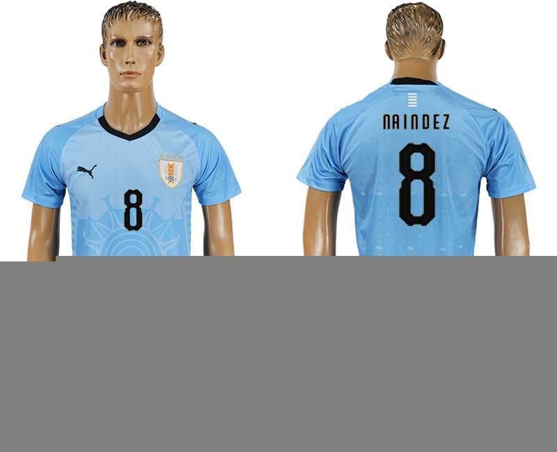Uruguay #8 NAINDEZ Home 2018 FIFA World Cup Soccer Jersey