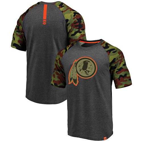 Washington Redskins Pro Line by Fanatics Branded College Heathered Gray Camo T-Shirt