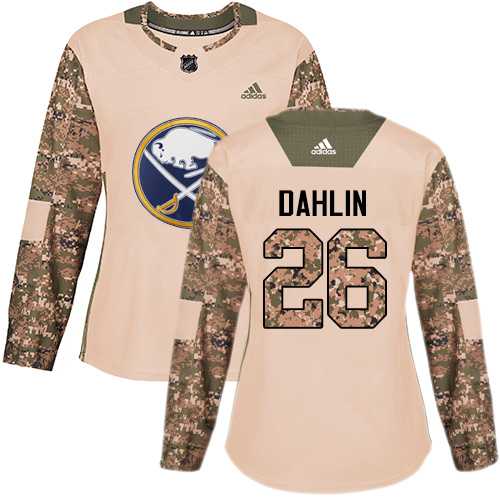 Women's Adidas Buffalo Sabres #26 Rasmus Dahlin Camo Authentic 2017 Veterans Day Stitched NHL Jersey