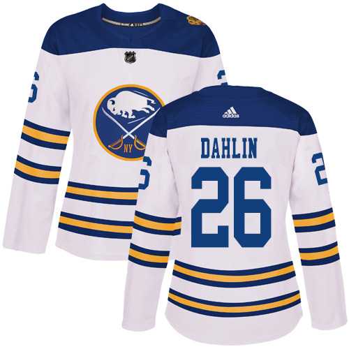 Women's Adidas Buffalo Sabres #26 Rasmus Dahlin White Authentic 2018 Winter Classic Stitched NHL Jersey