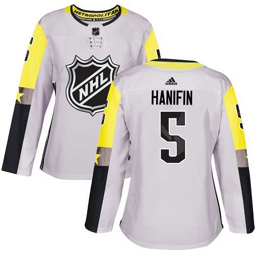 Women's Adidas Carolina Hurricanes #5 Noah Hanifin Gray 2018 All-Star Metro Division Authentic Stitched NHL