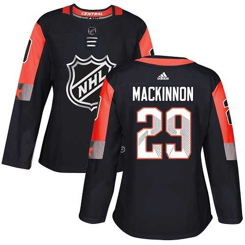 Women's Adidas Colorado Avalanche #29 Nathan MacKinnon Black 2018 All-Star Central Division Authentic Stitched NHL