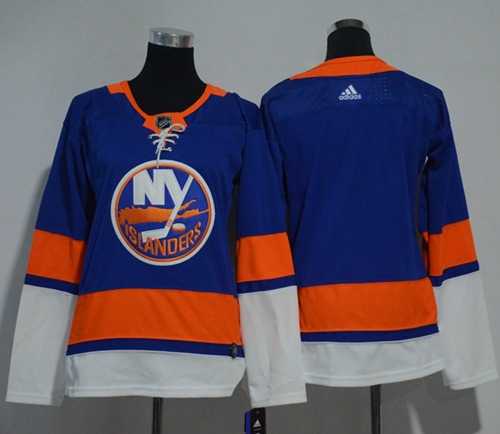 Women's Adidas New York Islanders Blank Royal Blue Home Authentic Stitched NHL Jersey