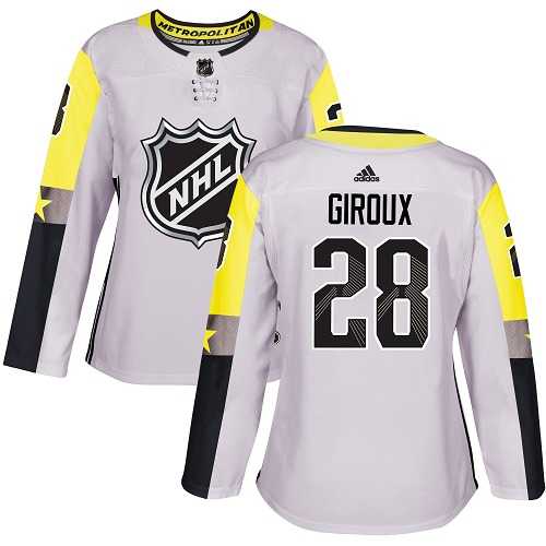 Women's Adidas Philadelphia Flyers #28 Claude Giroux Gray 2018 All-Star Metro Division Authentic Stitched NHL