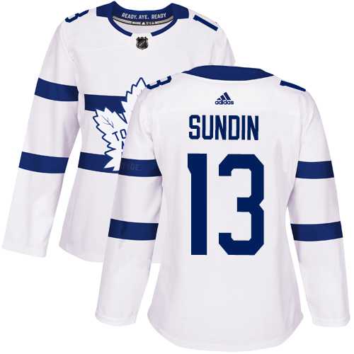 Women's Adidas Toronto Maple Leafs #13 Mats Sundin White Authentic 2018 Stadium Series Stitched NHL Jersey