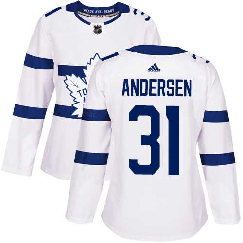 Women's Adidas Toronto Maple Leafs #31 Frederik Andersen White Authentic 2018 Stadium Series Stitched NHL Jersey