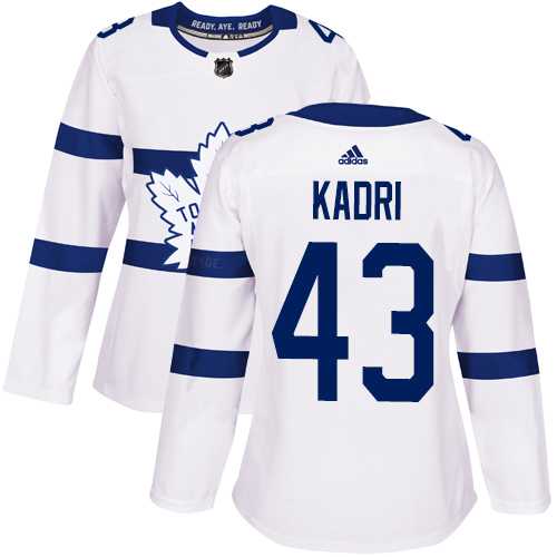Women's Adidas Toronto Maple Leafs #43 Nazem Kadri White Authentic 2018 Stadium Series Stitched NHL Jersey