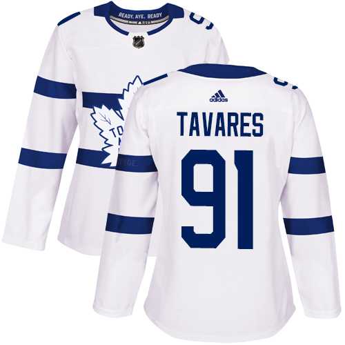 Women's Adidas Toronto Maple Leafs #91 John Tavares White Authentic 2018 Stadium Series Stitched NHL Jersey