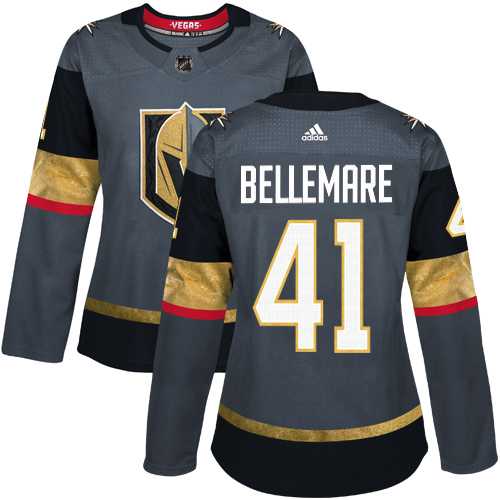 Women's Adidas Vegas Golden Knights #41 Pierre-Edouard Bellemare Authentic Gray Home NHL