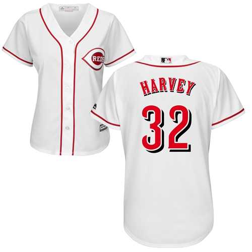 Women's Cincinnati Reds #32 Matt Harvey White Home Stitched MLB