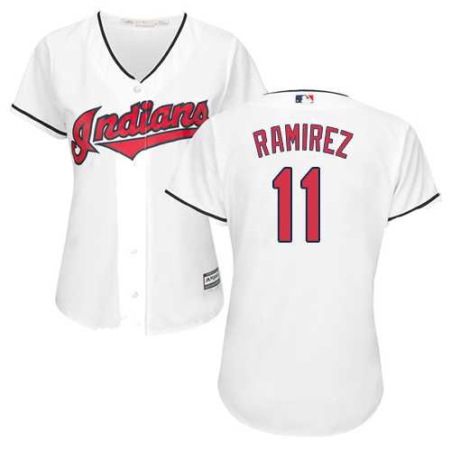 Women's Cleveland Indians #11 Jose Ramirez White Home Stitched MLB Jersey Women's Cleveland Indians #11 Jose Ramirez White Home Stitched MLB Jersey