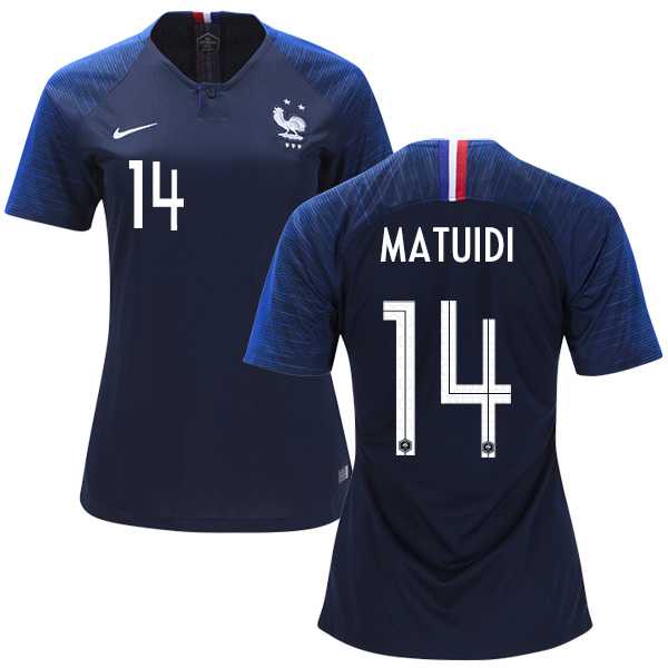 Women's France #14 Matuidi Home Soccer Country Jersey