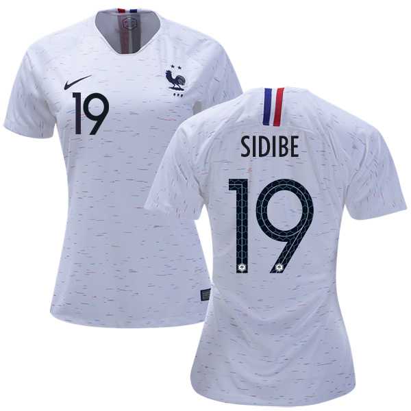 Women's France #19 Sidibe Away Soccer Country Jersey