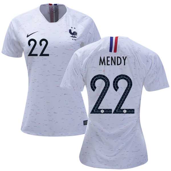 Women's France #22 Mendy Away Soccer Country Jersey