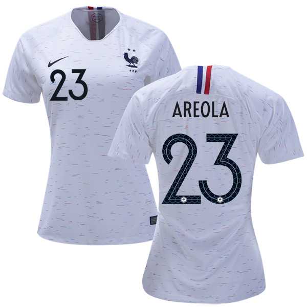 Women's France #23 Areola Away Soccer Country Jersey
