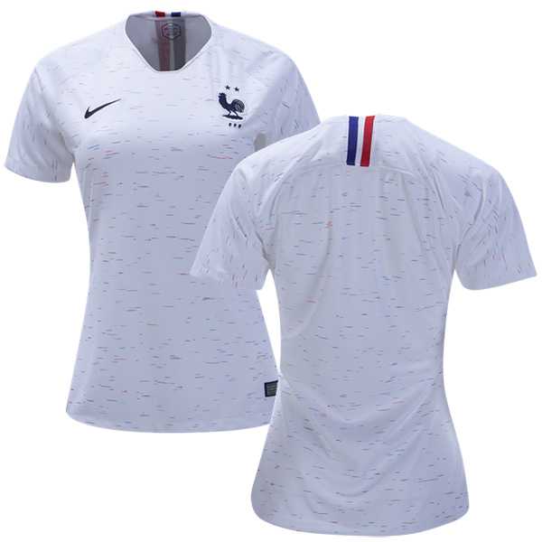 Women's France Blank Away Soccer Country Jersey