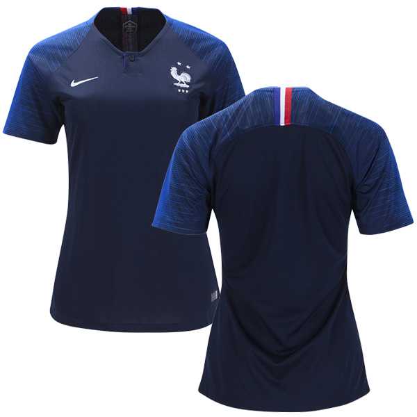 Women's France Blank Home Soccer Country Jersey