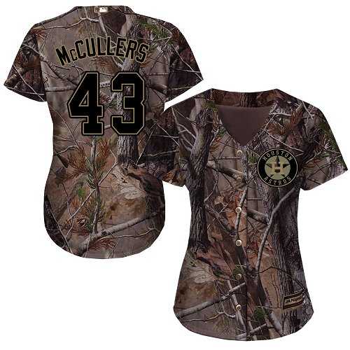 Women's Houston Astros #43 Lance McCullers Camo Realtree Collection Cool Base Stitched MLB