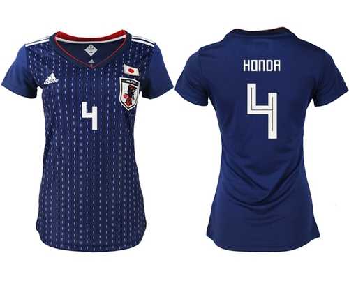 Women's Japan #4 Honda Home Soccer Country Jersey