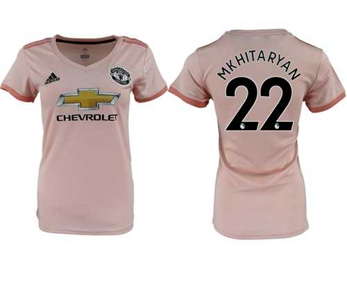 Women's Manchester United #22 Mkhitaryan Away Soccer Club Jersey