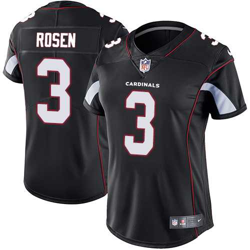 Women's Nike Arizona Cardinals #3 Josh Rosen Black Alternate Stitched NFL Vapor Untouchable Limited Jersey