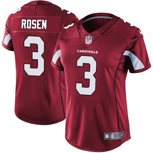 Women's Nike Arizona Cardinals #3 Josh Rosen Red Team Color Stitched NFL Vapor Untouchable Limited Jersey